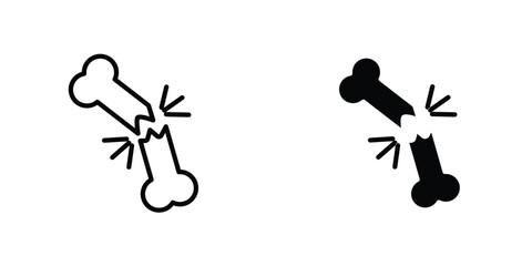 Broken bone icon symbol logo graphic design element. EPS10
