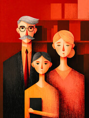 Personnages, concept de famille