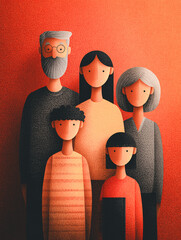 Personnages, concept de famille