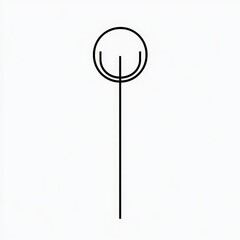 This artwork showcases a charming minimalist line drawing of a tie combining black and white elements for a fun abstract symbol. Ideal for creative projects and artistic reflections