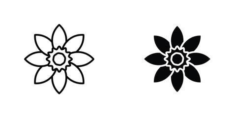 Daffodil icon symbol logo graphic design element. EPS10