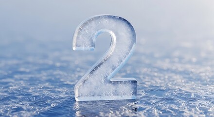 Frozen Number Two An Icy Abstract Image