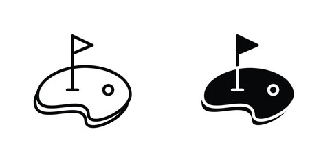 Golf yard icon symbol logo graphic design element. EPS10