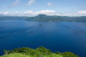 日本の北海道のとても美しい摩周湖の景色