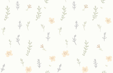 Pattern of poppy flowers on a white background. Vector illustration.
