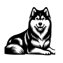 Playful Husky Dog Vector Illustration – Husky Dog 26