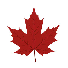 Naklejka premium Canada maple leaf art embodies a crisp, red autumnal design perfect for emblems, logos, seasonal themes and national symbols.