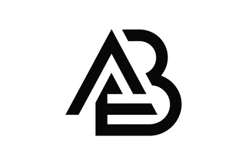 Abstract logo design featuring the letters a and b in a modern style