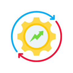 Optimization flat color icon