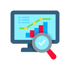 Monitoring flat color icon