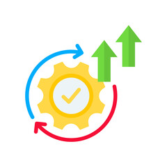 Continuous Improvement flat color icon