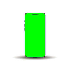 modern realistic mobile screen with green screen