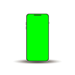 modern mobile screen with green screen