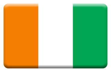 Illustration of Ivory Coast (Côte d'Ivoire). flag