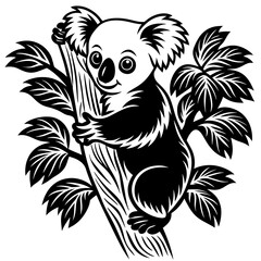 Obraz premium black and white bear