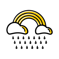 Rainbow Rain Icon