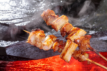 焼き上がる焼き鳥イメージ