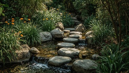 stream in the garden