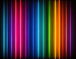 Neon Rainbow Stripes on Black