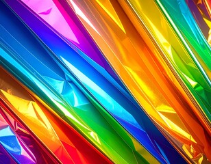 Crinkled Rainbow Foil