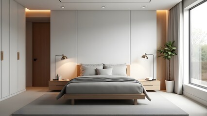 Stylish Bedroom Space with Comfortable Bed