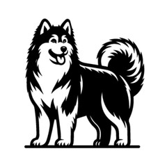 Majestic Husky Dog Vector Illustration – Husky Dog 30
