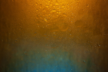 Wet glass. Drops on glass. Abstract texture