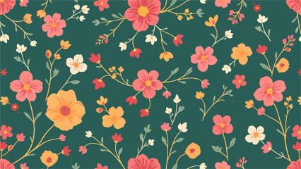 Elegant Vintage Floral Seamless Pattern Design