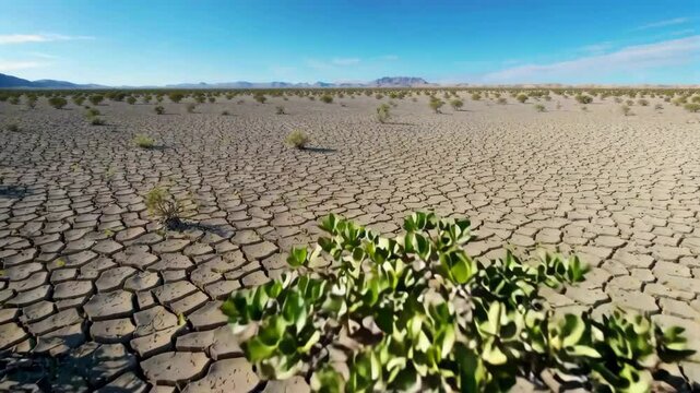 Arid desert land chapped greenery landscape Arid chapped land