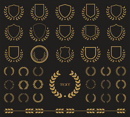 Heraldic Elements Set - Illustration