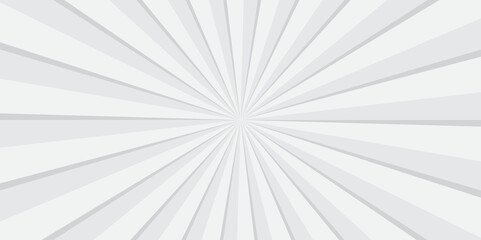 Sunburst beam light vintage shine and graphic summer explosion pattern. white and gray bright sunrise isolated glow striped texture background.	
