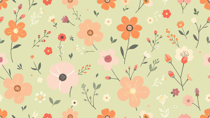 seamless pattern with flowers