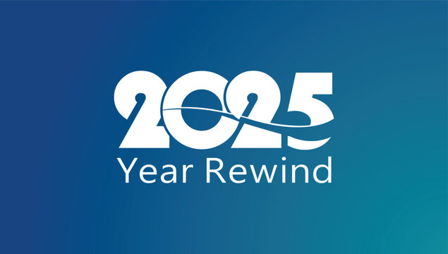 2025 year rewind, Concept words 2024 REWIND. 2024 RECAP