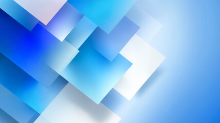 ブルーとホワイトの滑らかなグラデーションが織りなす抽象背景（ビジネス・IT・デジタル）