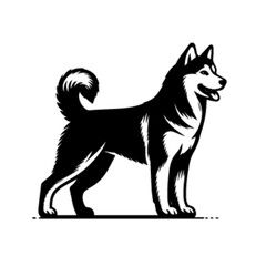 Heroic Husky Dog Vector Illustration – Husky Dog 35