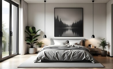 Comfortable Bedroom Setup with Bed