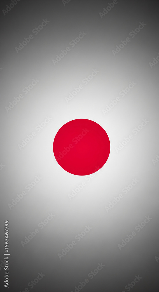 Poster Red circle on gray gradient background Minimalist design Simple graphic element Suitable for presentation or website design Free space for text