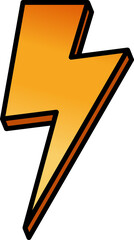 Yellow lightning vector