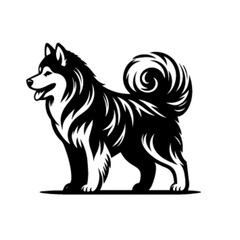 Powerful Husky Dog Vector Illustration – Husky Dog 39