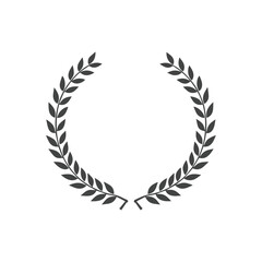 Laurel wreath silhouette vector design