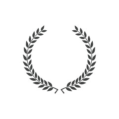 Laurel wreath silhouette vector design