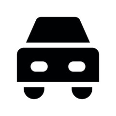 Illustration of find a simple car icon vector image for graphic design projects and presentations black silhouette automotive vector