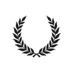 Laurel wreath silhouette vector design