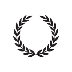 Laurel wreath silhouette vector design