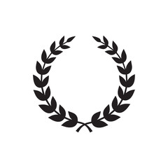 Laurel wreath silhouette vector design