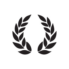 Laurel wreath silhouette vector design