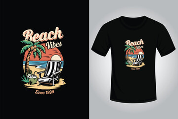 Summer t shirt design with T shirt Preview
