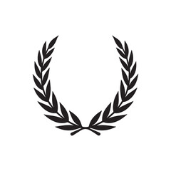 Laurel wreath silhouette vector design
