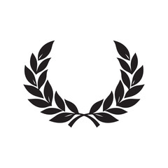 Laurel wreath silhouette vector design