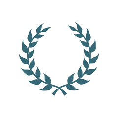 Laurel wreath silhouette vector design